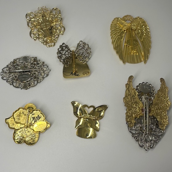 90’s Vintage Jane AOL SIGNED Gold-Tone Angel Pin & Brooch - Picture 2 of 16